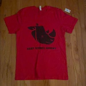 Represent “Keep Rhinos Horny” Animal Activism Tee